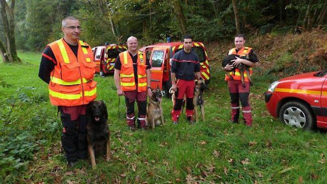 Colto da malore in un parco di Rennes, lo salva il cane dei pompieri